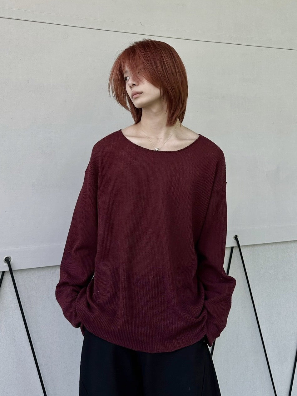 【LUV CODE】wide neck mesh knit (3color)