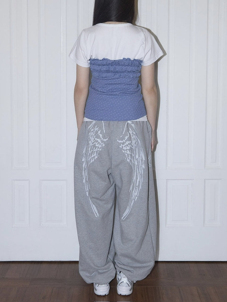 【FANCY CLUB】FLOWER FRILL TUBE TOP / 【ファンシークラブ】フラワーフリルチューブトップ