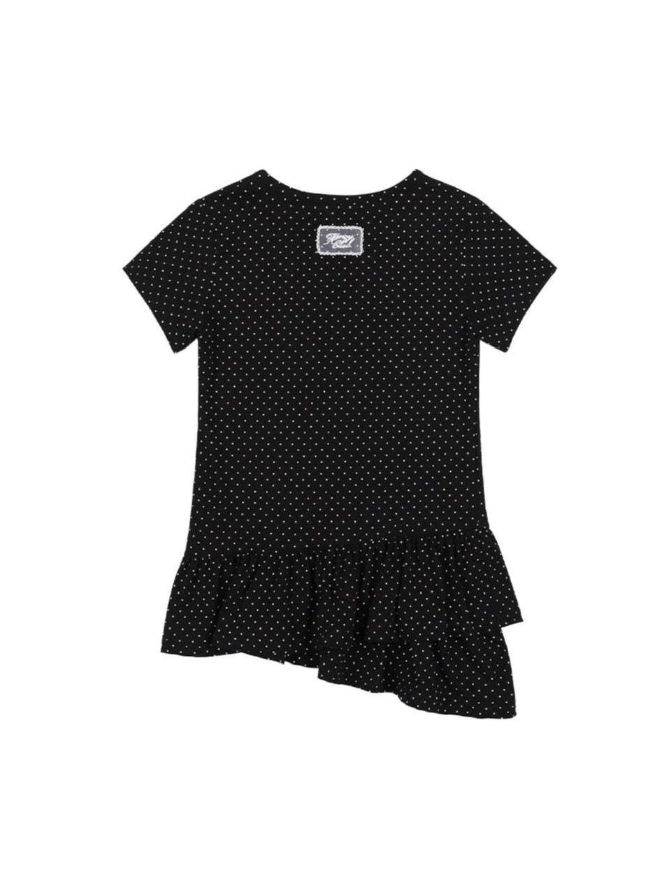 【FANCY CLUB】Frill Layered Dot Tee / フリルレイヤードドット半袖Tシャツ
