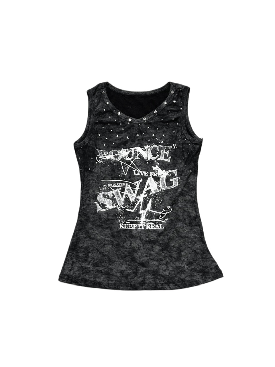 受注制【Never mind the XU】tie-dye paint studs sleeveless (2color) / 【ネバーマインドザエックスユー】タイダイペイントスタッズタンクトップ