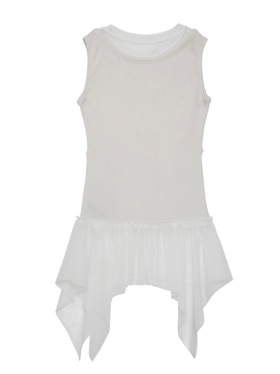 【FLAREUP】Layered Lace Frill Sleeveless