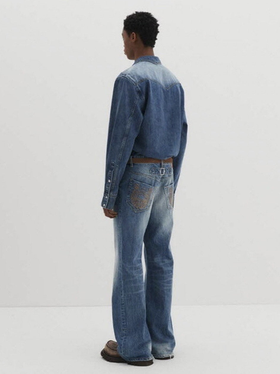 【DNSR】Western Flare Denim Pants