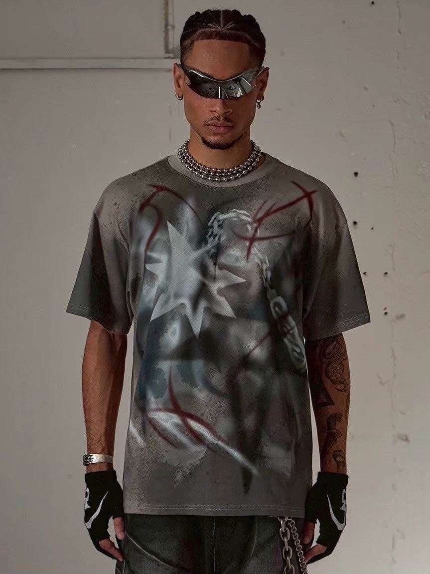【DND4DES】METEOR HAMMER ABSTRACT GRAFFITI T-SHIRT