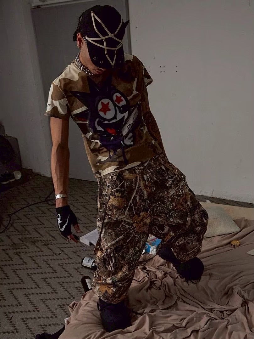 【DND4DES】BOOM! FELIX CAMO GRAFFITI TIGHT T-SHIRT