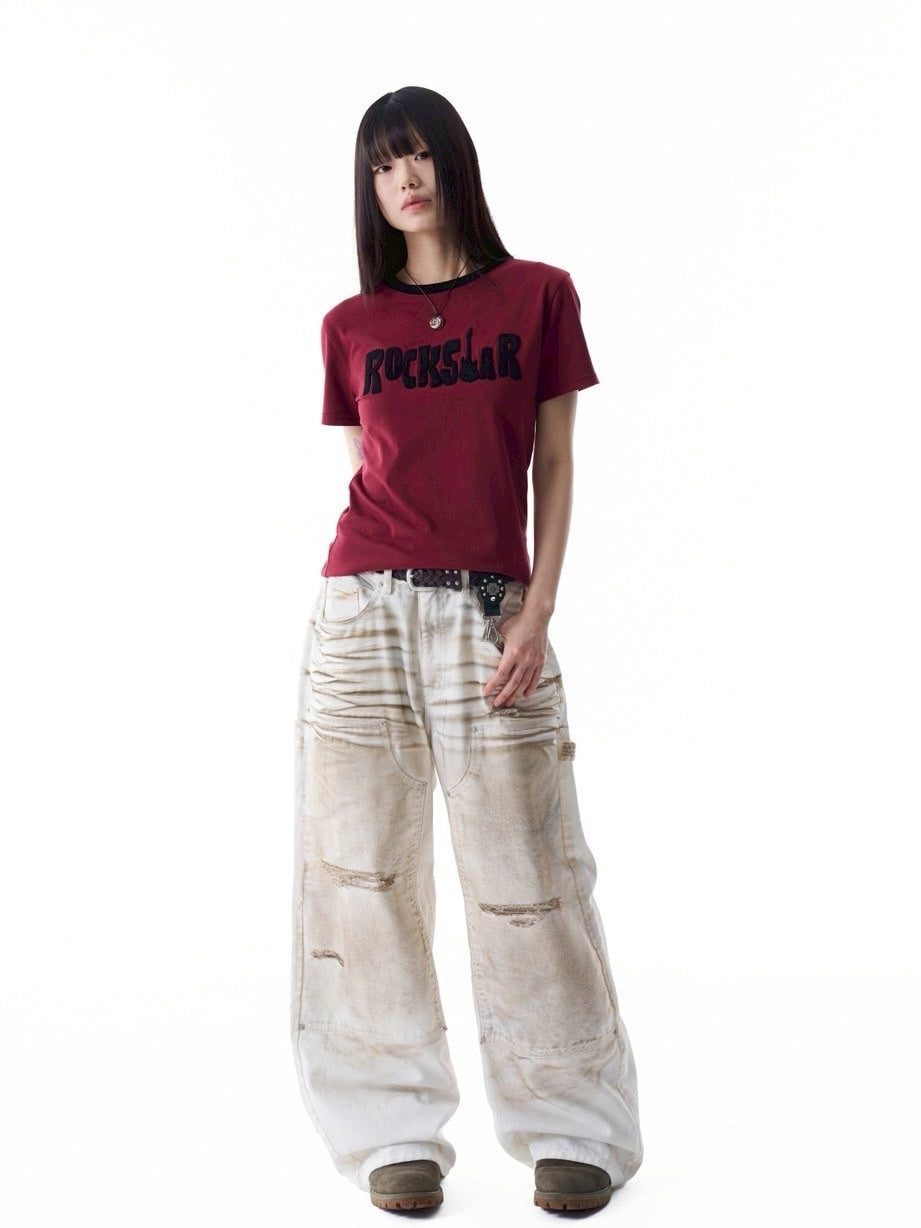 【AAKAM】ROCKSTAR Boucle Half Top