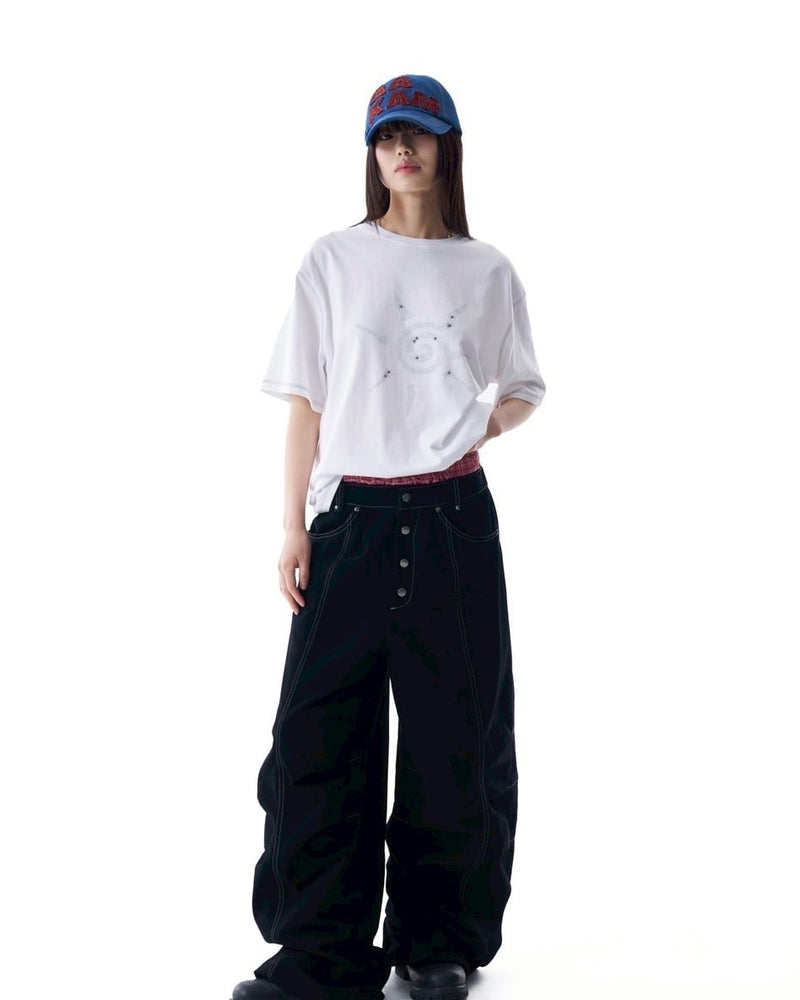 【AAKAM】Studded Sun Half Top