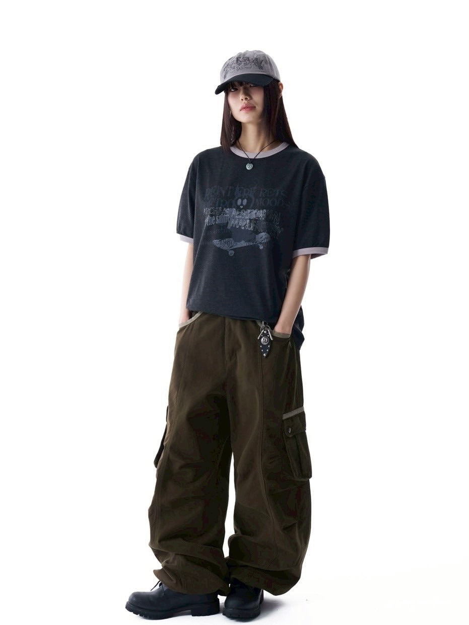 【AAKAM】Cracked Letter Ringer Top