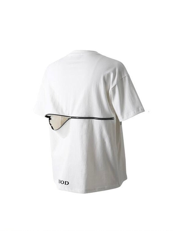 【roaringrad】LAYERED ZIPPER T-SHIRTS / 【ロアリングラド】レイヤードジッパーロゴ半袖Tシャツ