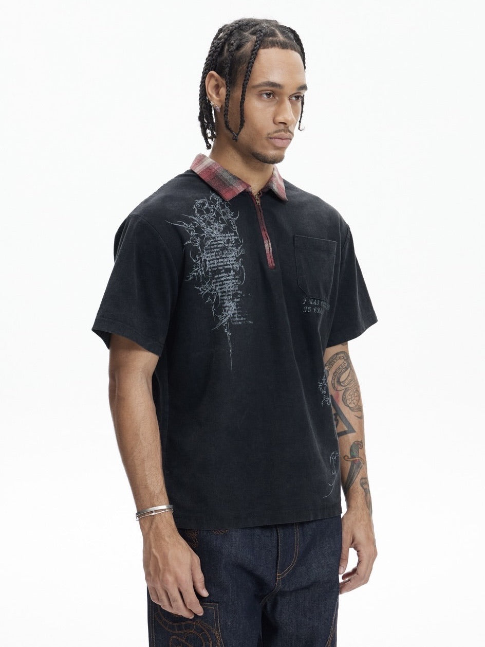【DND4DES】RUNE ZIP-UP POLO SHIRT