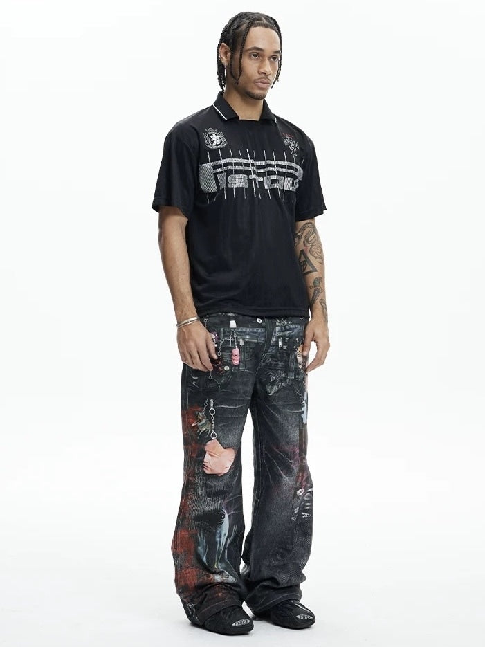 【DND4DES】MULTI-WAIST PENDANT GRAPHIC PANTS