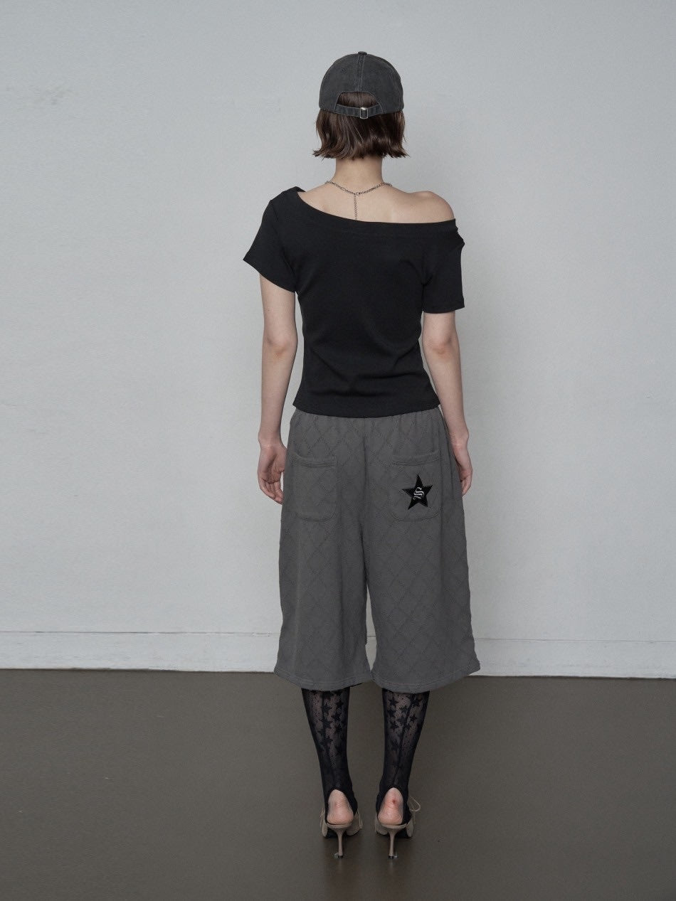 【SETUP‐EXE】BABY WIDE NECK TOP / 【セットアップエグゼ】ベイビーワイドネック半袖Tシャツ