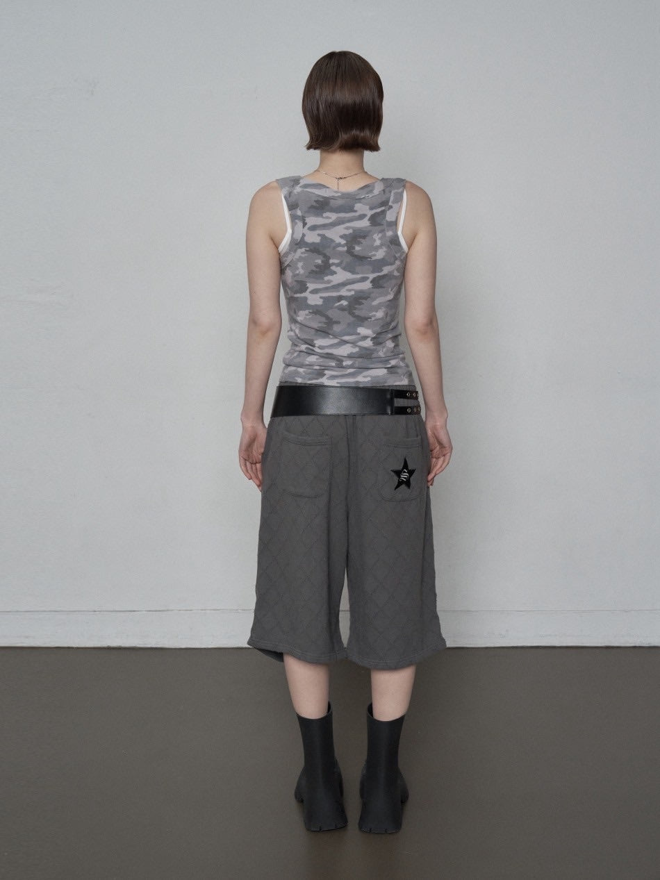 【SETUP‐EXE】CAMO RAW EDGE SLEEVELESS / 【セットアップエグゼ】カモローエッジタンクトップ