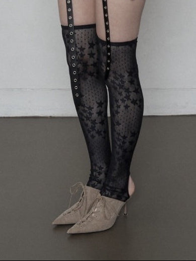 【SETUP‐EXE】STAR HIGH SOCKS / 【セットアップエグゼ】スターハイソックス