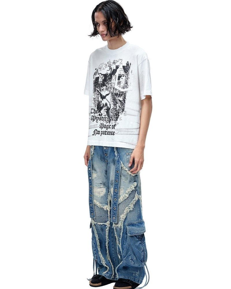 【The Boy Has No Patience】LUMINOUS DAWN RIPPLE TEE / 【ザボーイハズノーペーシェンス】グラフィックロゴリップル半袖Tシャツ