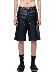 【The Boy Has No Patience】LUMINOUS DAWN LEATHER SHORTS / 【ザボーイハズノーペーシェンス】リベットコーティングハーフパンツ