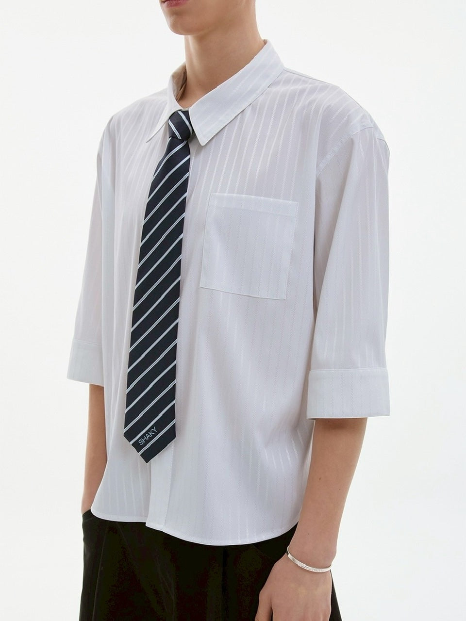 【ESC STUDIO】shaky tie chil shirt/ 【イーエスシーステュディオ】シェイキータイチル半袖シャツ