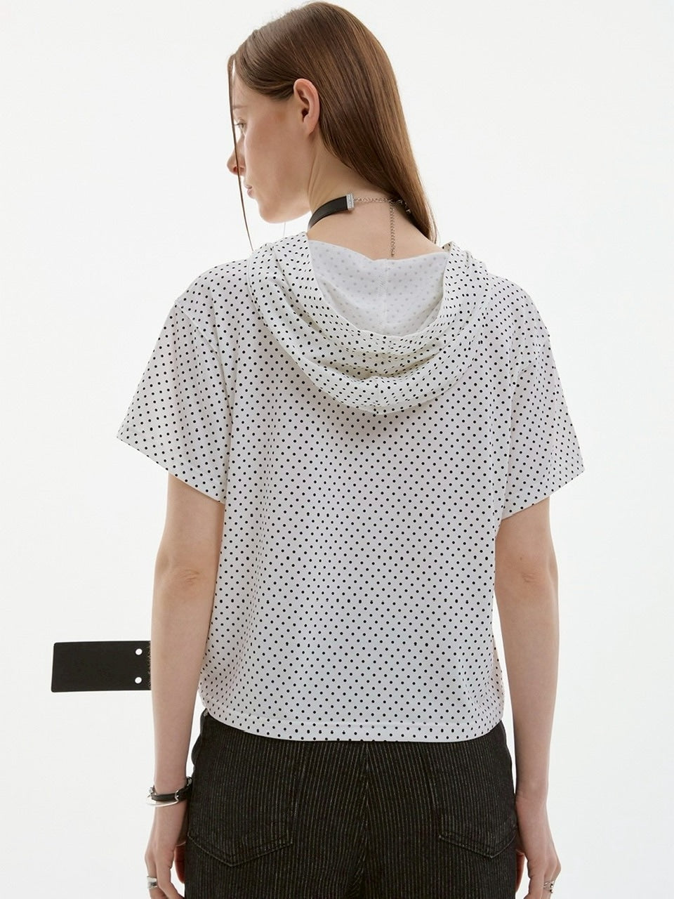 【ESC STUDIO】quadruple shaky hoodie / 【イーエスシーステュディオ】クアドルプルシャイキーロゴフード付き半袖Tシャツ