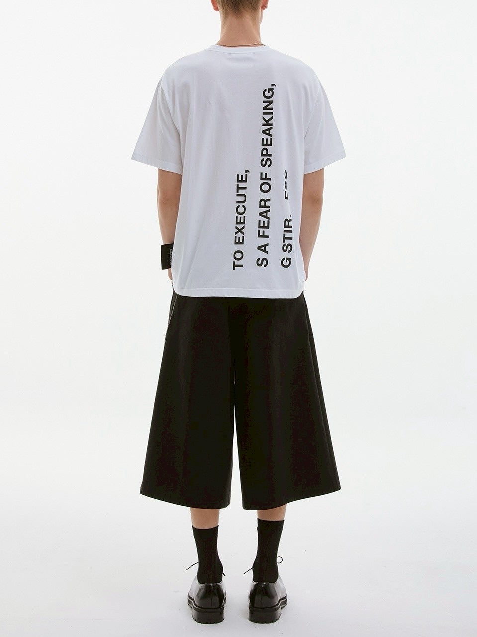 【ESC STUDIO】mega label t-shirt/ 【イーエスシーステュディオ】メガラベルロゴ半袖Tシャツ