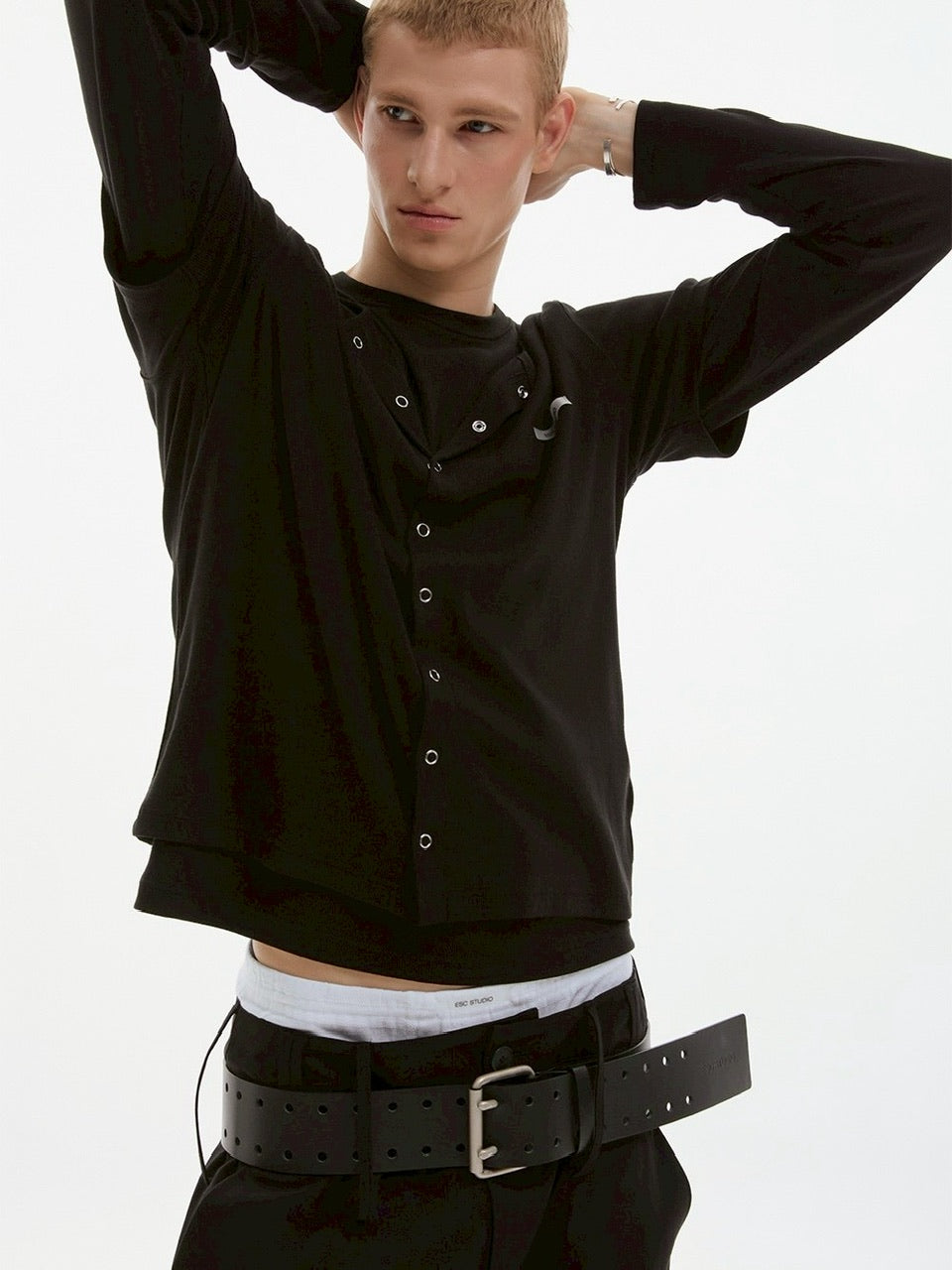 【ESC STUDIO】bulky leather belt/ 【イーエスシーステュディオ】バルキーレザーベルト