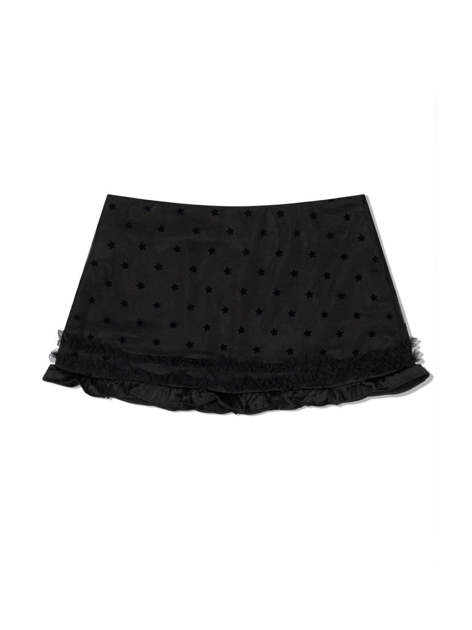 【Uglyshadow】 MESH STAR RUFFLE MINI SKIRT / 【アグリーシャドウ】メッシュスターラッフルミニスカート
