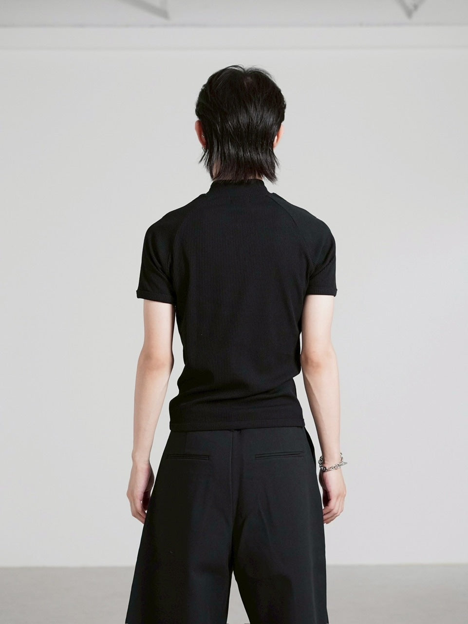トップス ccc 受注制【Chikashitsu +】mockneck zip half sleeve t-shirt – PRESSING