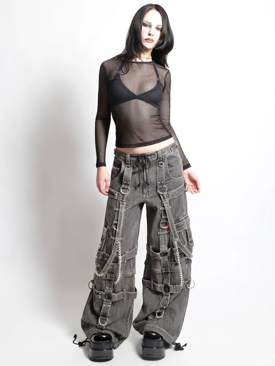 【TRIPP nyc】HARNESS DARKSTREET PANT[JM7142M] / 【トリップ エヌワイシー】ハーネスストラップボンテージポケットデニムワイドパンツ