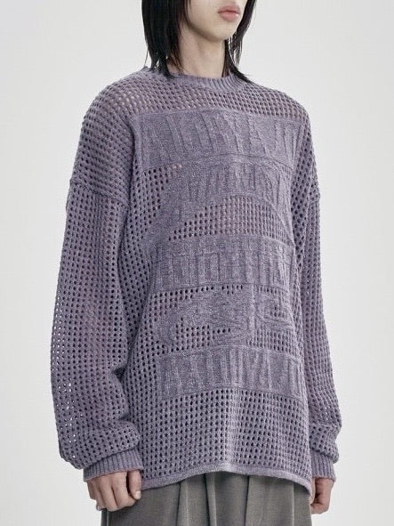 【AJOBYAJO】Total Logo Drop Needle Sweater / 【アジョバイアジョ】トータルロゴドロップニードル長袖セーター