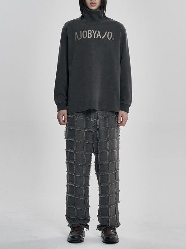 【AJOBYAJO】OG Logo Washed Turtleneck / 【アジョバイアジョ】ロゴウォッシュドタートルネックスウェットシャツ
