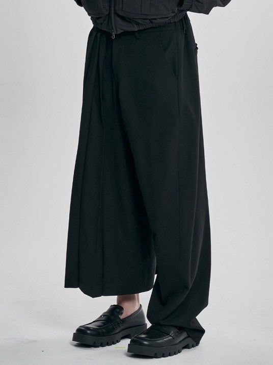 【AJOBYAJO】Asymmetric Pleat Pants / 【アジョバイアジョ】アシンメトリープリーツスラックスパンツ