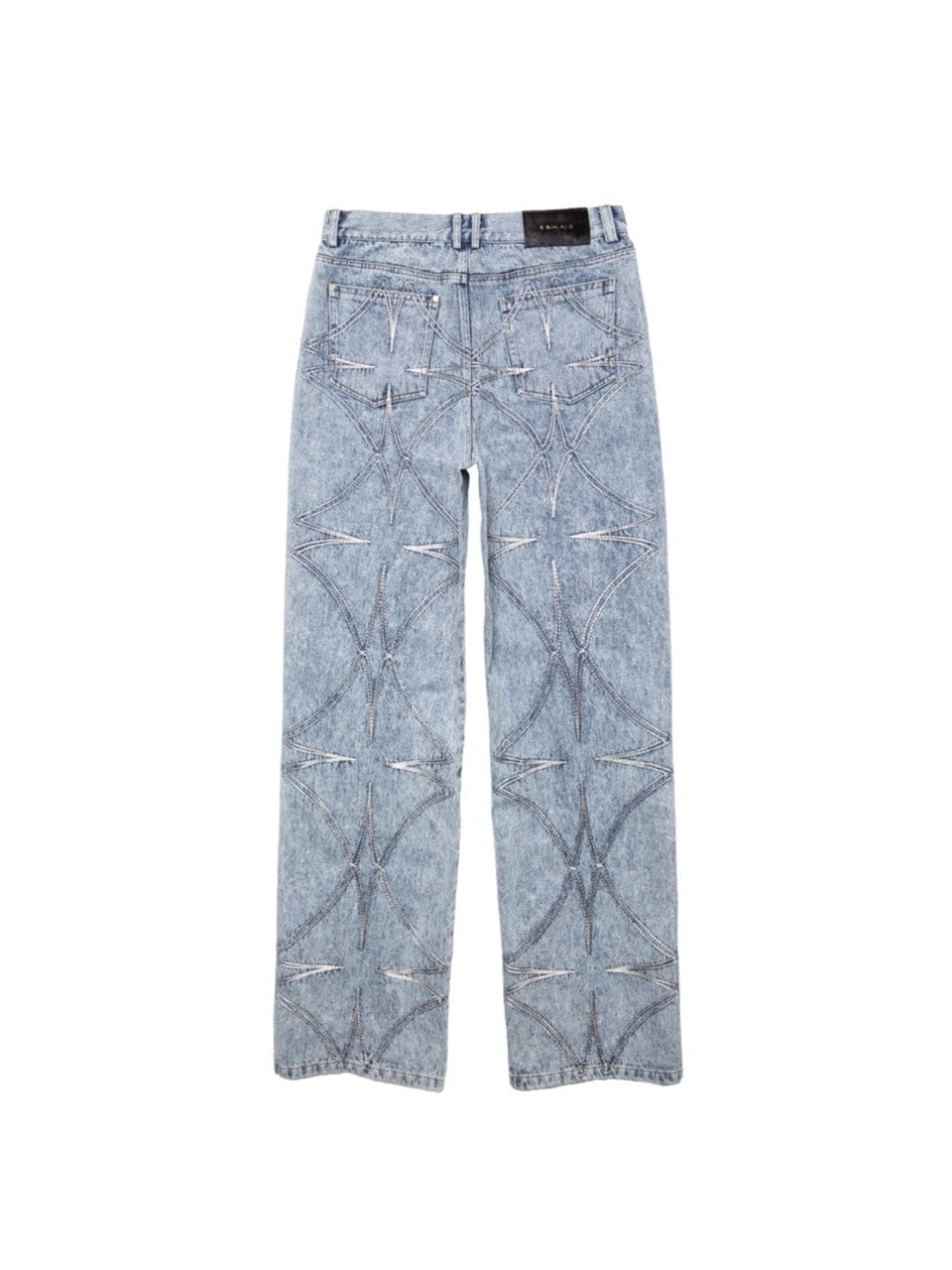 【E RIN AI E】METTALIC FOUR LEAF CLOVER DENIM PANTS