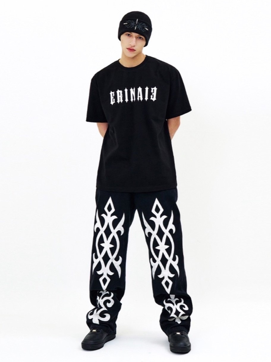 【E RIN AI E】METALLIC TRIBAL SHORT SLEEVE TEE