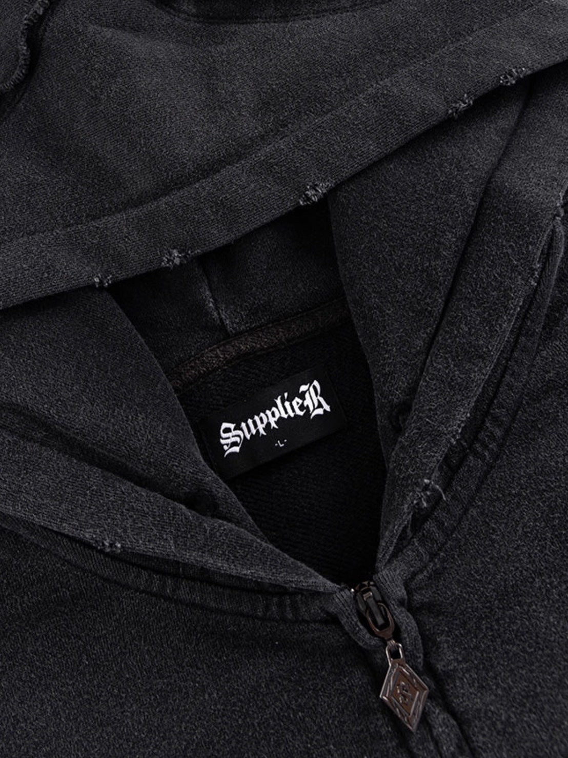【SUPPLIER】SWITCHING PIERCED ZIP HOODIE V2 / 【サプライヤー】ピアススイッチバックロゴジップパーカー