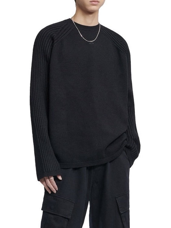 【NOMANUAL】DOUBLE ECHO WOOL KNIT
