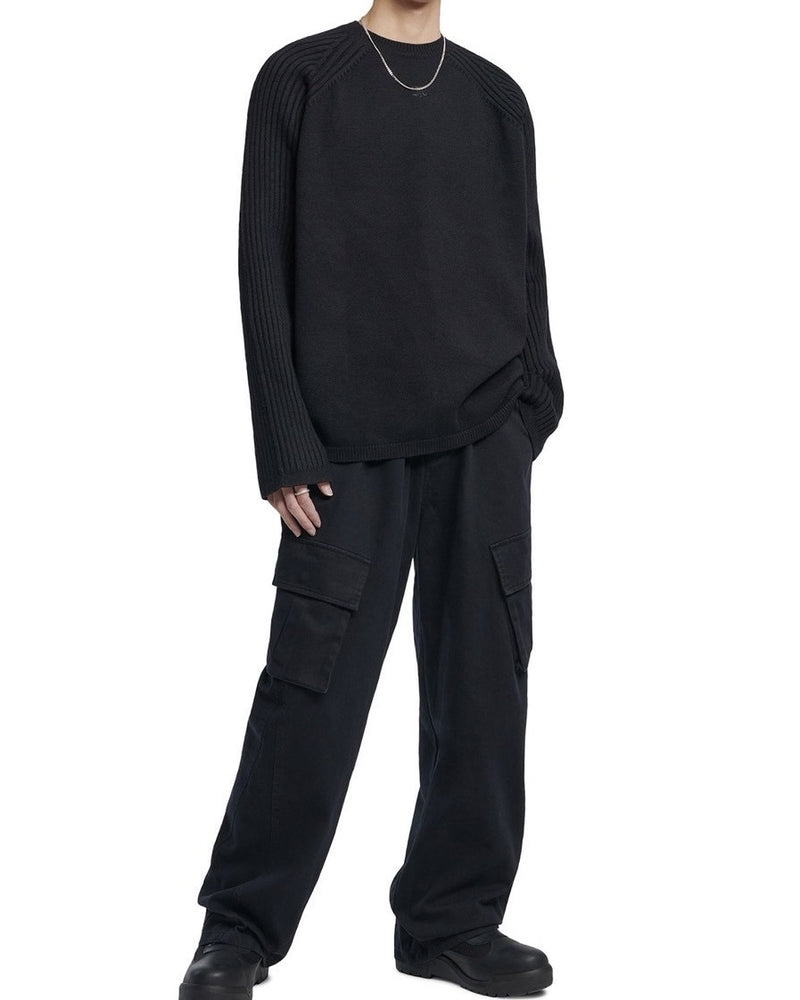 【NOMANUAL】DOUBLE ECHO WOOL KNIT