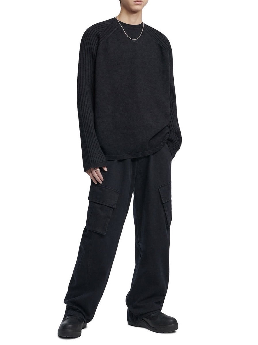 【NOMANUAL】DOUBLE ECHO WOOL KNIT