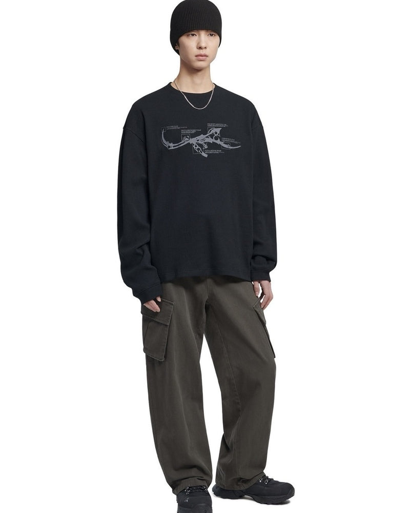 【NOMANUAL】NM RIFLE WAFFLE LONG SLEEVE TEE