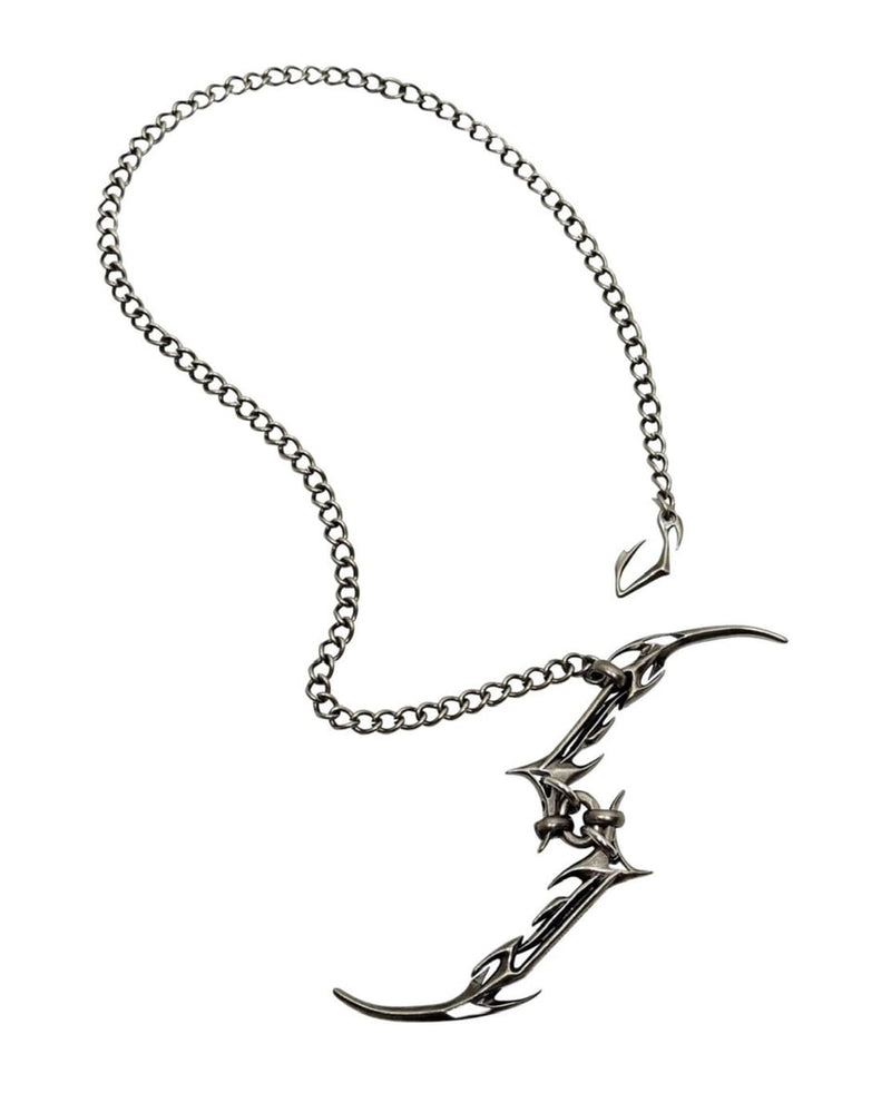 【IIIMIII】Sharp Drop Necklace / 【イアミ】シャープドロップシルバーチェーンネックレス