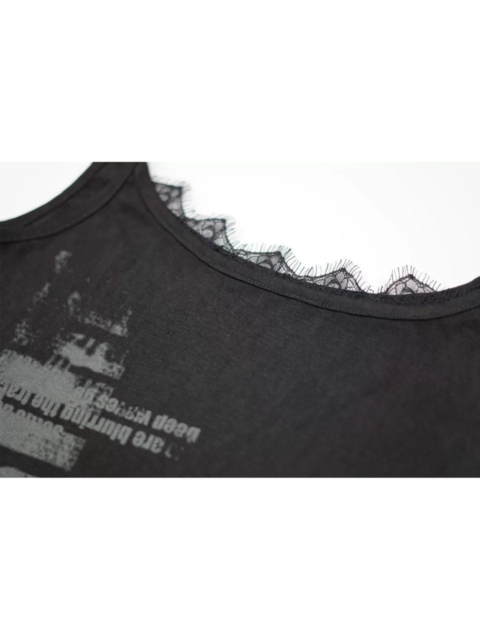 【Cest Nous】Graffiti Tank Top / 【セヌー】2wayグラフィックボーダーレイヤードタンクトップ