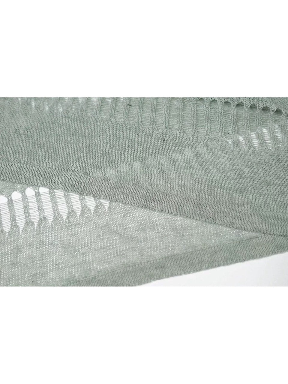 【Cest Nous】Knit Cover-Up / 【セヌー】シースルーボーダーサマーニット長袖Tシャツ