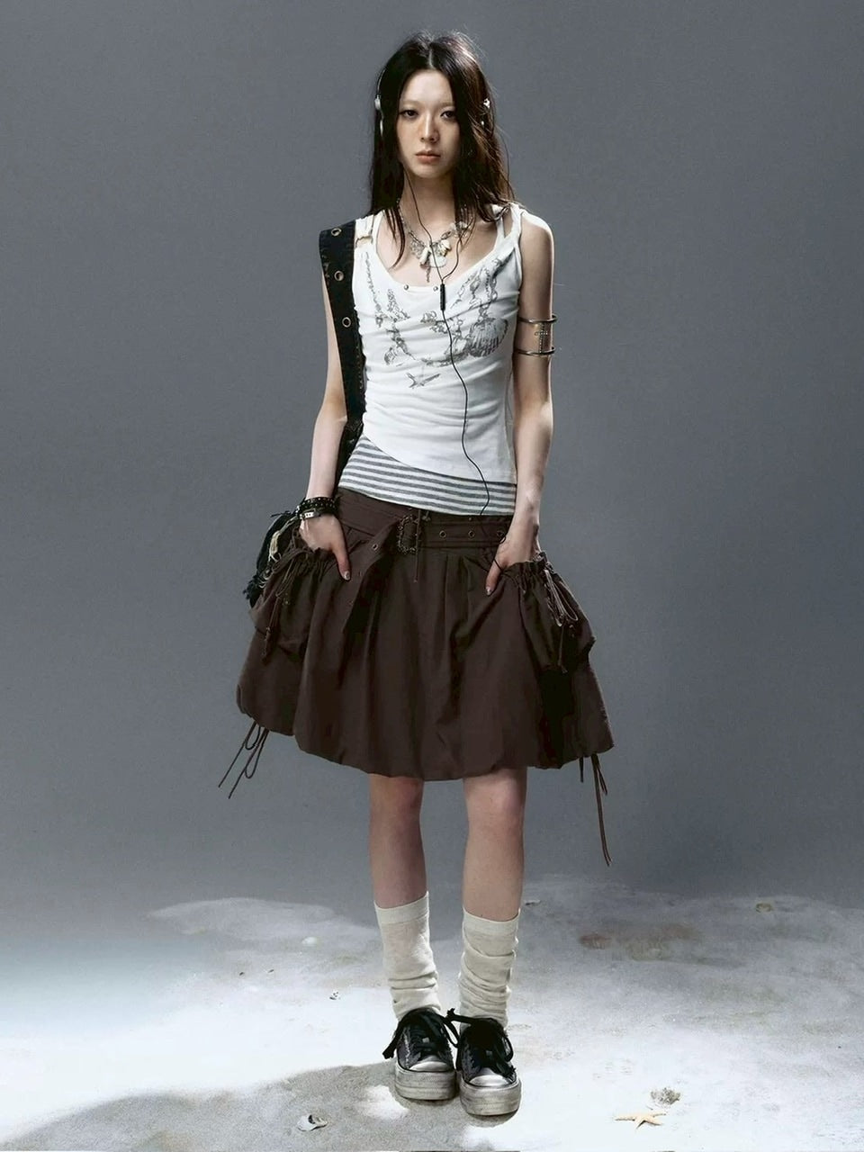 【Cest Nous】Crystal Shell Pendant Necklace / 【セヌー】クリスタルシェルネックレス