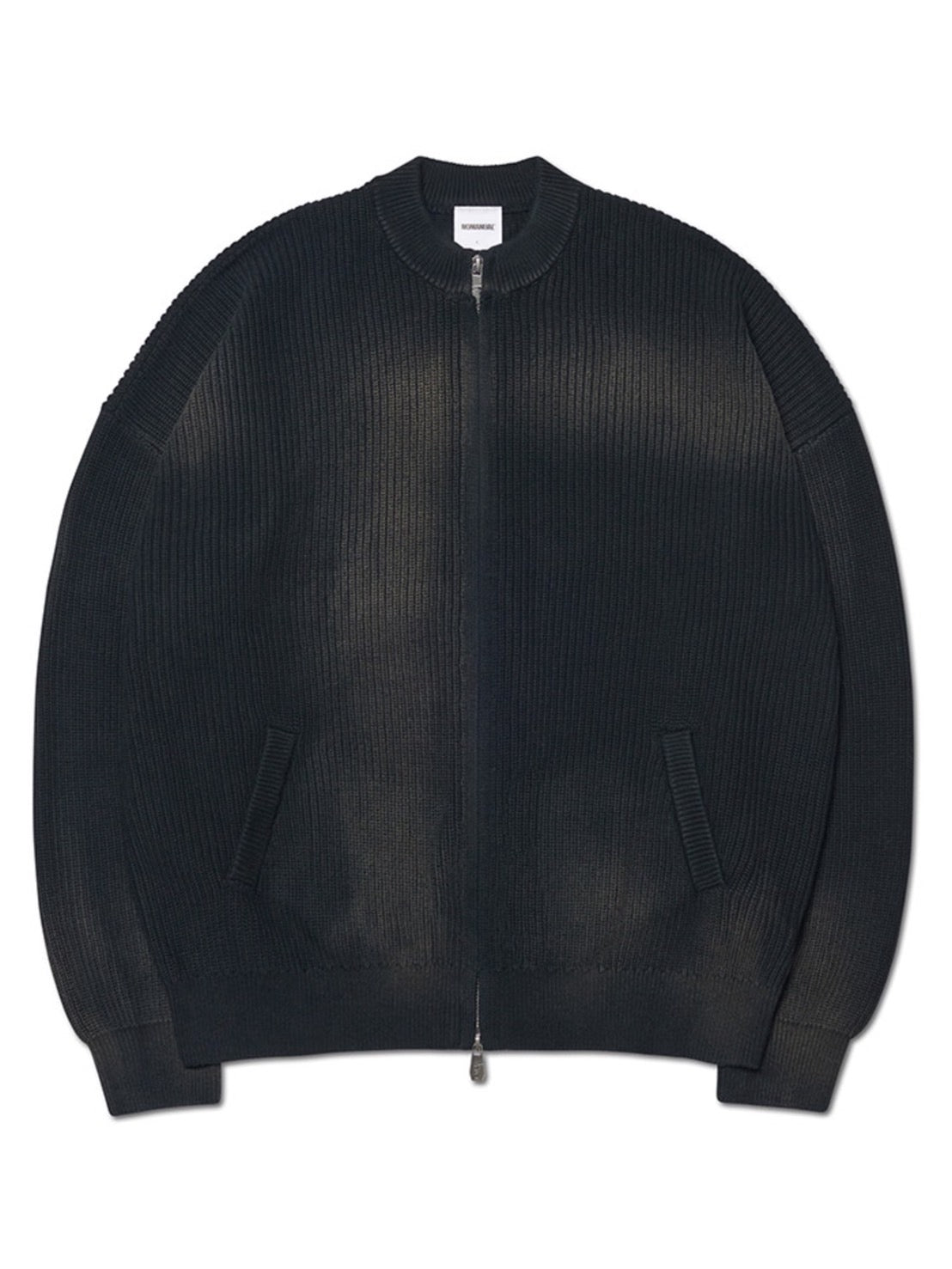 【NOMANUAL】SPRAY DYEING KNIT ZIP-UP