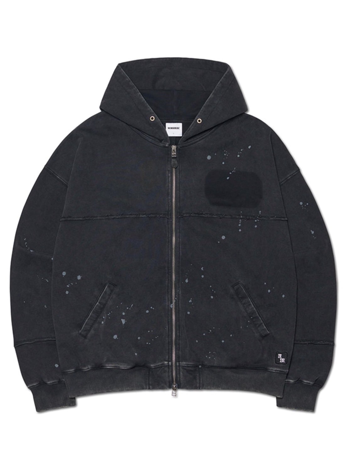 【NOMANUAL】DETACHED PATCH HOODED ZIP-UP