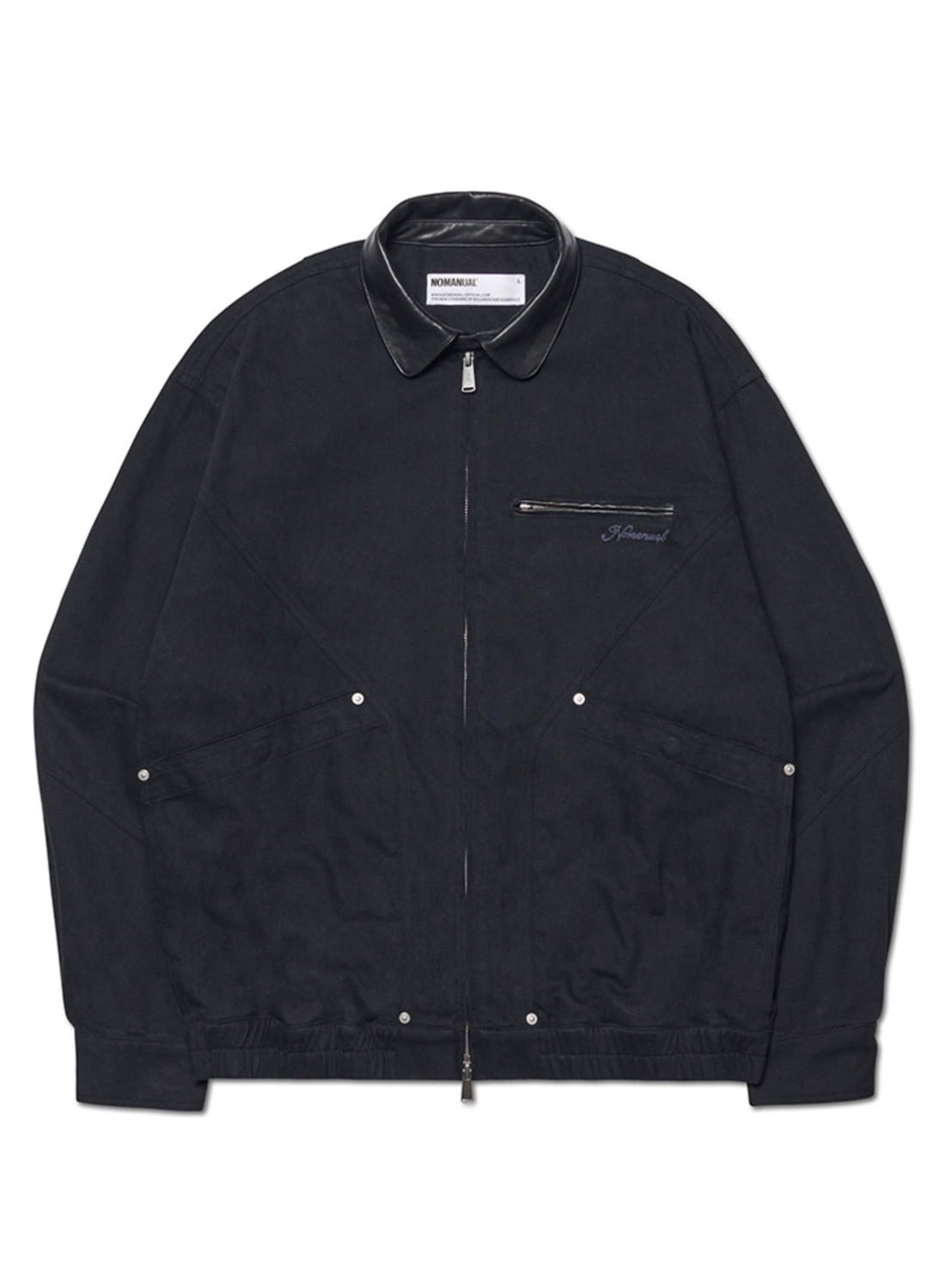 【NOMANUAL】VINTAGE LEATHER COLLAR WORK JACKET