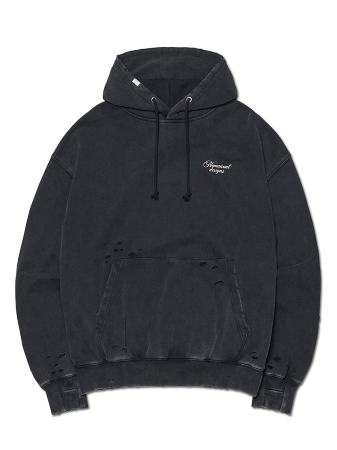 【NOMANUAL】DAMAGED HOODIE