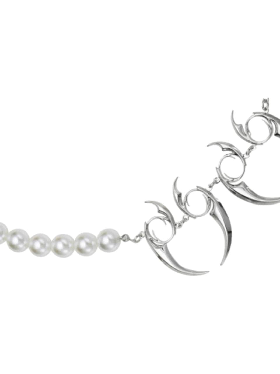 【PEG LEG】little Emblem-linked pearl necklace