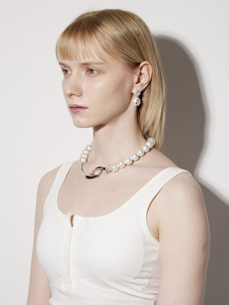 【PEG LEG】emblem pearls necklace