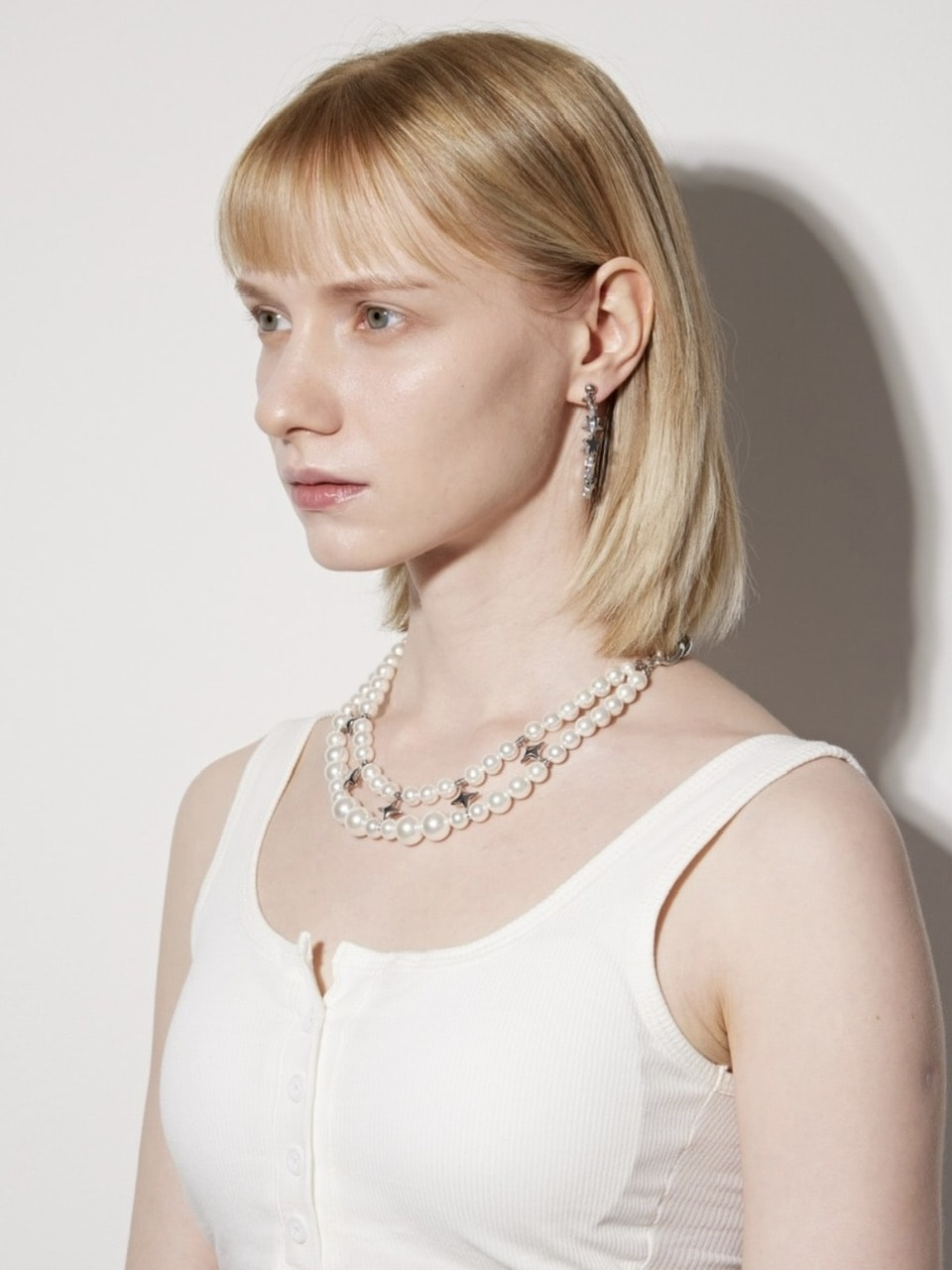 【PEG LEG】little Pearl star Bridge 2necklace