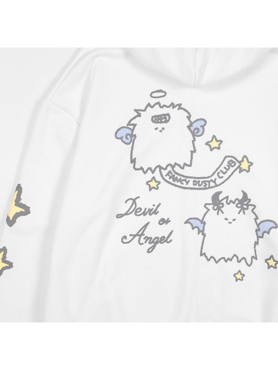 FANCY X DUSTY】DEVIL & ANGEL PRINTED HOODED ZIP-UP – PRESSING WEB SHOP