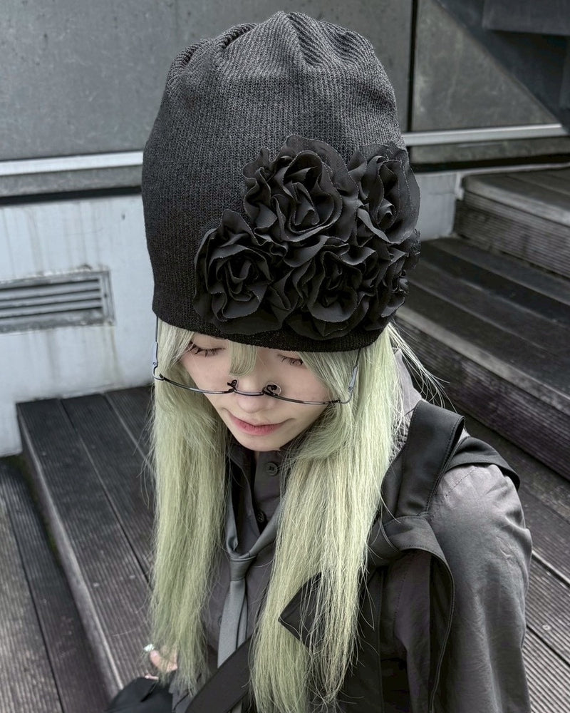 受注制【nmtc +】daffle beanie / 【エヌエムティーシープラス】フラワービーニー (2color)