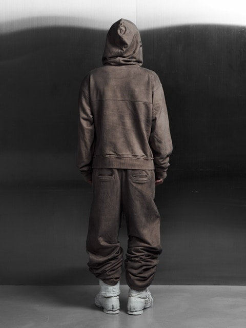【Rosen Kreuz】EYELET EDGE Set-Up LAYERED SWEAT PANTS